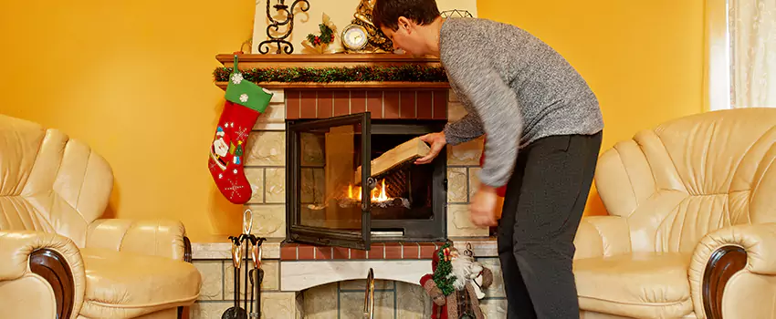 Rusted Metal Fireplace Restoration in Gadsden, Alabama